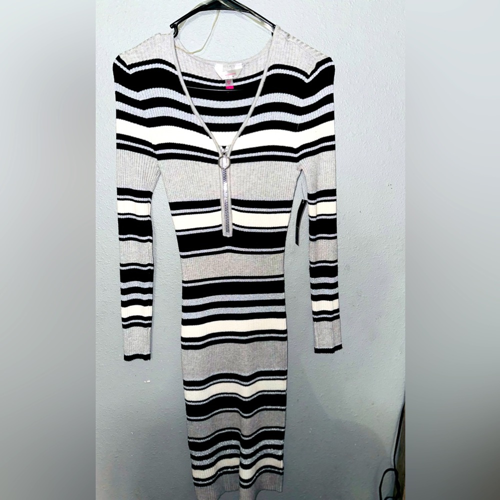 Black and silver dress